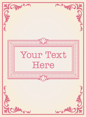 アンティーク風フレームとデザイン素材。ロココ、バロック風