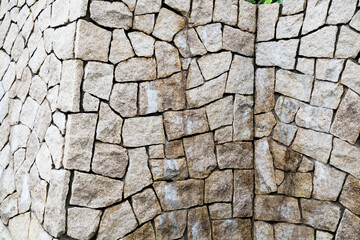 Stone wall stacked with stones