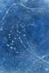 Beautiful blue texture abstract wall background, ribbed surface texture with copy space, unusual spotty surface background