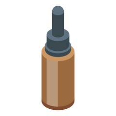 Essential oils pipette bottle icon. Isometric of essential oils pipette bottle vector icon for web design isolated on white background