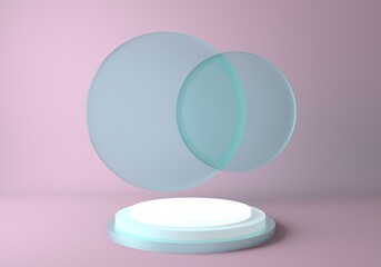 3d abstract background, mock up scene geometry shape podium for product display.