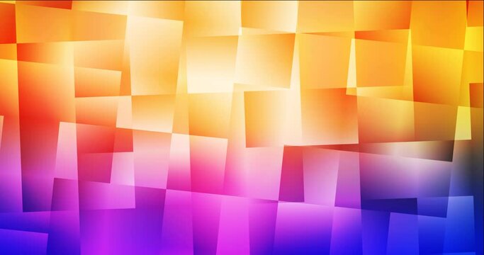 4K looping light blue, yellow footage in polygonal style. Holographic abstract video with cubs, rectangles. Flowing design for presentations. 4096 x 2160, 30 fps.