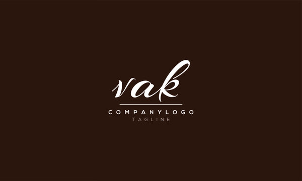 VAK Abstract initial monogram letter alphabet logo design