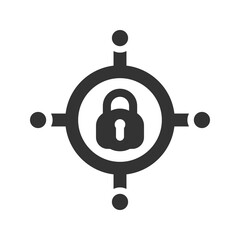 Network security flat vector icon