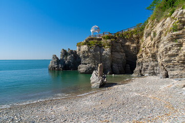 The scenery of Dalian Golden Stone National Geopark and Coastal Road in late Summer