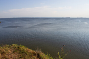 beautiful blue sea view background and splash