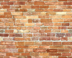 Seamless texture, background wall of red old brick. Substrate for design.