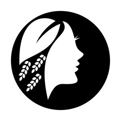 Natural Beauty Logo Design Template. Women's Health Care Logo Design. Line art, painting art, tattoo art.face logo