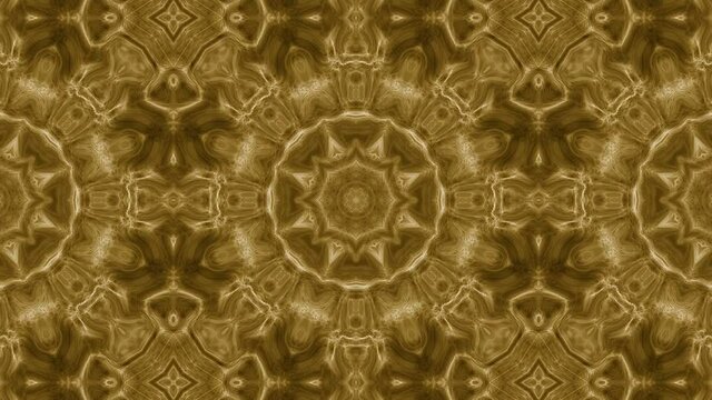 Gold Background, Kaleidoscope, Motion Light, Loop