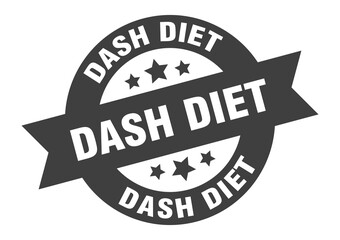 Fototapeta premium dash diet sign. round ribbon sticker. isolated tag