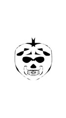 pumpkin illustration with scary skull face. very suitable for halloween celebrations