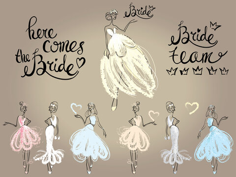 bridesmaids illustration