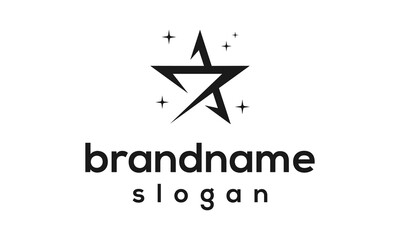 Modern star logo design vector