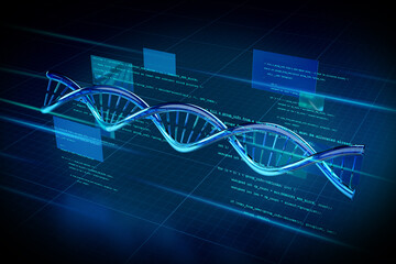 DNA abstract background illustration - 3d rendering
