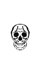 pumpkin illustration with scary skull face. very suitable for halloween celebrations