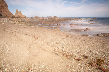 beach in coast asturias , spain