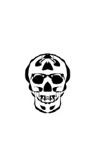 pumpkin illustration with scary skull face. very suitable for halloween celebrations