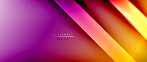 Bright gradient neon lines abstract background