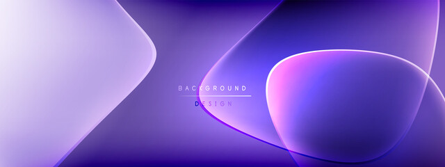 Vector abstract background - liquid bubble shapes on fluid gradient with shadows and light effects. Shiny design template for text