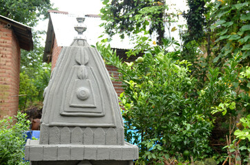 the home temple modify with construction and cement.
