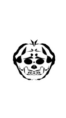pumpkin illustration with scary skull face. very suitable for halloween celebrations
