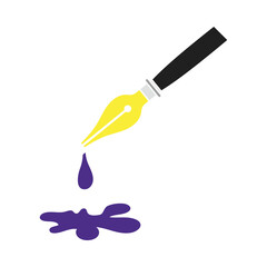 Fountain Pen With Blot Icon