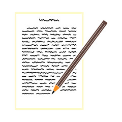 Sheet With Text And Pencil Icon