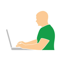 Naklejka premium Writer At The Work Icon