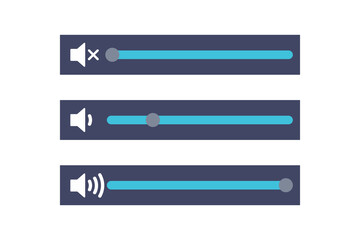 Volume bar icons simple design