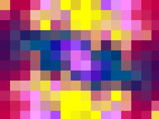 Pink yellow green blue squares, abstract background