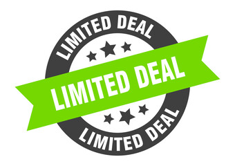 limited deal sign. round ribbon sticker. isolated tag