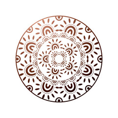 gradient floral mandala or decoration oriental in white background