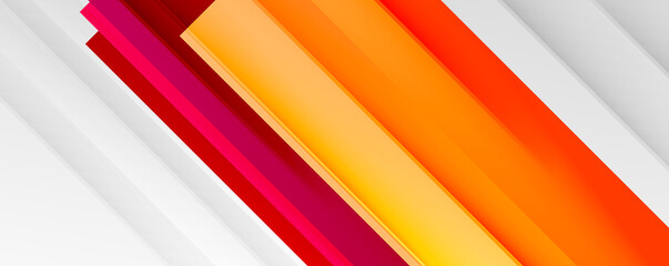 Geometric abstract backgrounds with shadow lines, modern forms, rectangles, squares and fluid gradients. Bright colorful stripes cool backdrops