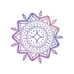 Fototapeta premium gradient mandala, ethnic ornament on white background