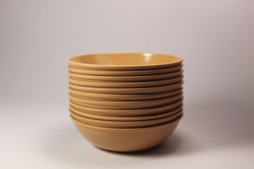 stack of ceramic bowls 