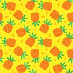 pineapple seamless pattern vector illustration