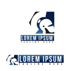 Design helmet of the Spartan warrior symbol