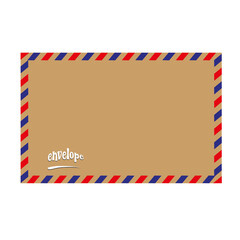 brown envelope, vector illustration, white background.