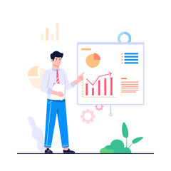 men presentation concept illustration