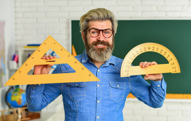 Stem education concept. study algebra at university. back to school. teacher of arithmetic....