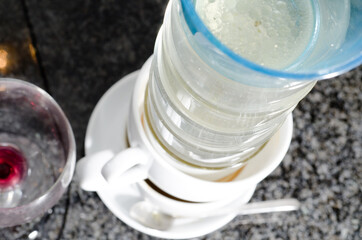 Dirty Dishes in Kitchen.