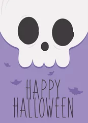 Abwaschbare Fototapete Retro Zeichen Happy Halloween-Karte