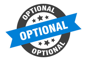 Fototapeta premium optional sign. round ribbon sticker. isolated tag