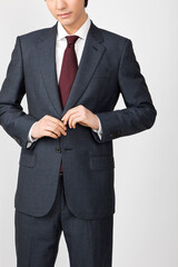 torso of young businessman