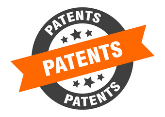 Fototapeta na wymiar patents sign. round ribbon sticker. isolated tag