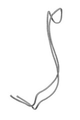 String for price tag isolated on white background with clipping path