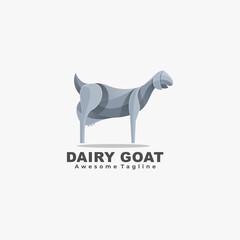 ALPHABETUM.cdrVector Logo Illustration Dairy Goat Gradient Colorful Style.