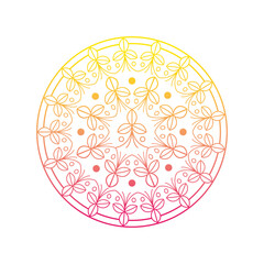 gradient mandala or decoration oriental on white background