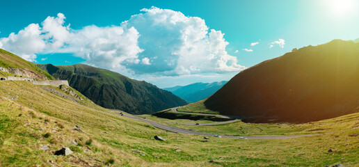 The Transfogarasan, Romania. Panorama about a beautiful landscape;