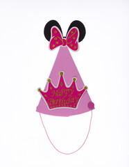 paper festive cap isolated on white background